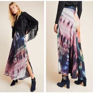 ANTHROPOLOGIE x BL^NK Tie Dye Maxi Skirt Sz XS $148 {2C52}